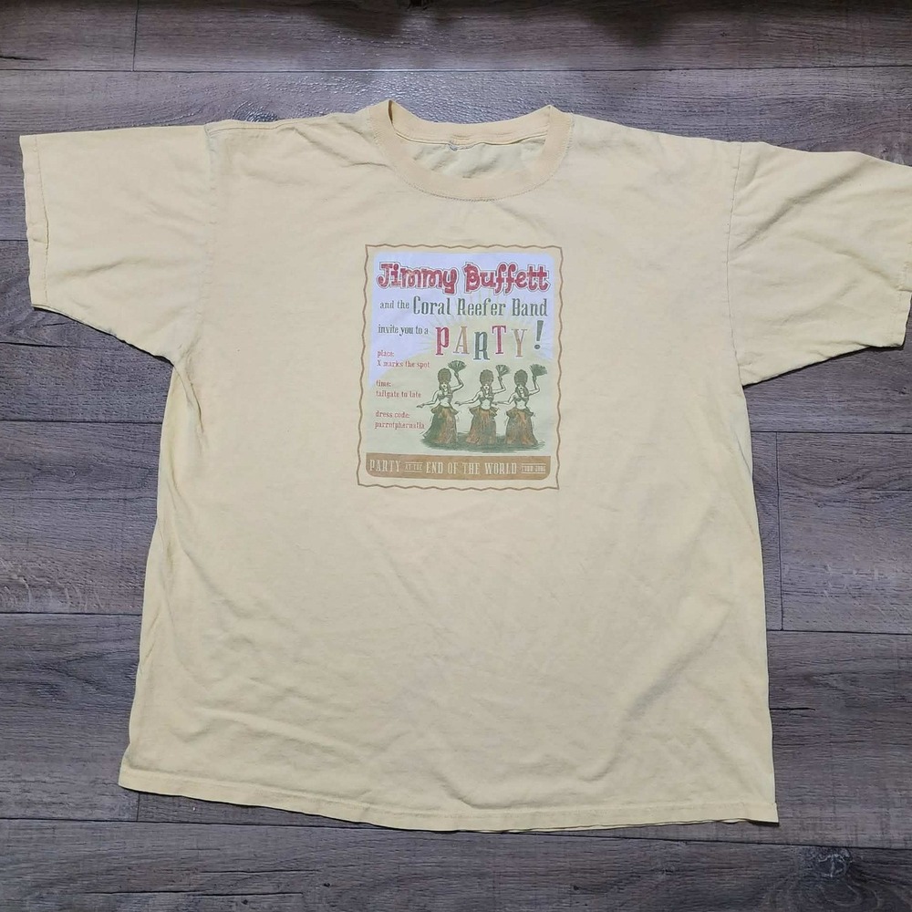 Vintage Jimmy Buffett 2006 Tour Shirt Coral Reefer Band Party End of World XL